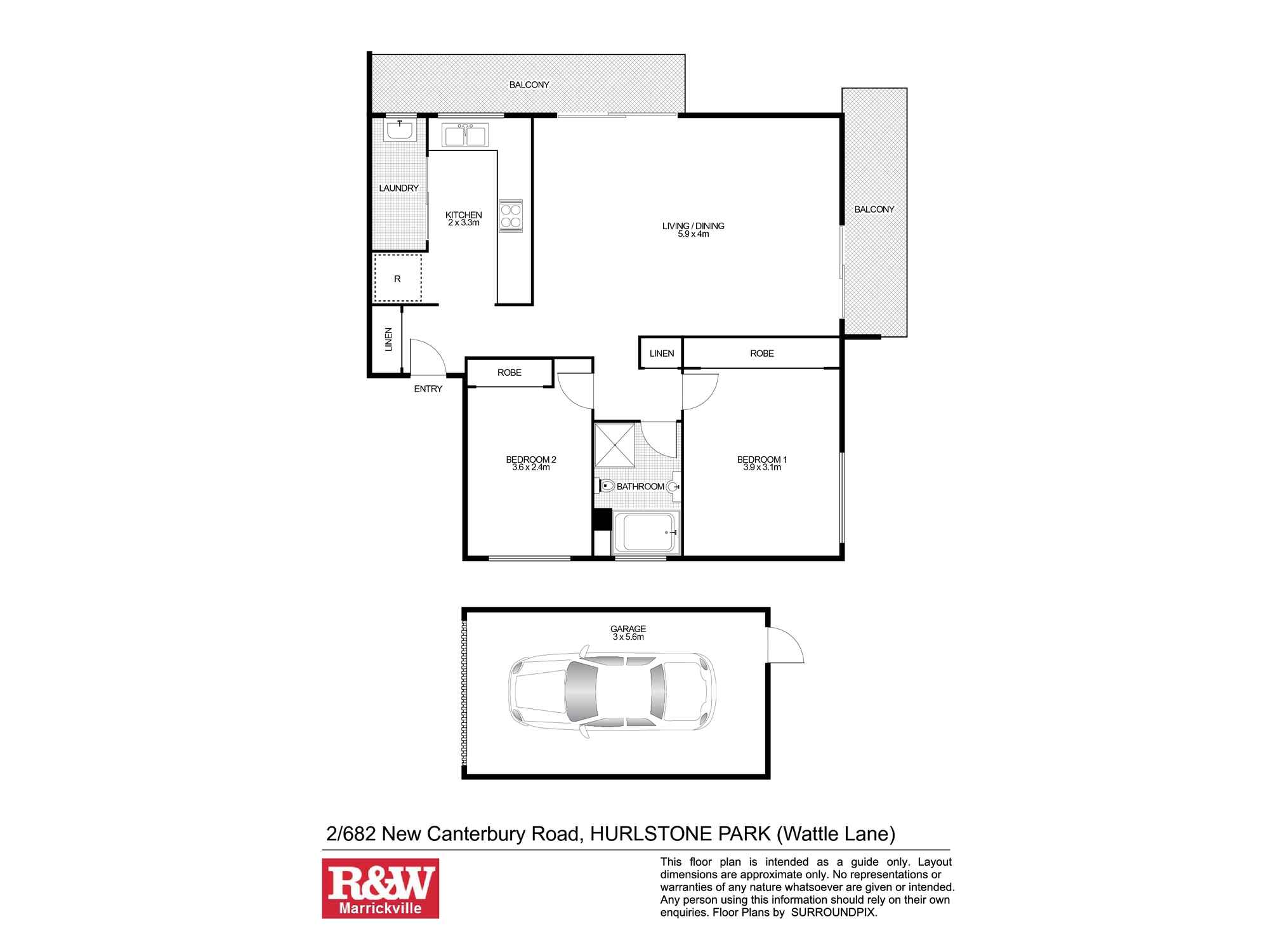 2/682 New Canterbury Road (Enter via Wattle Lane) Hurlstone Park 2/682 New Canterbury Road (Enter via Wattle Lane) Hurlstone Park